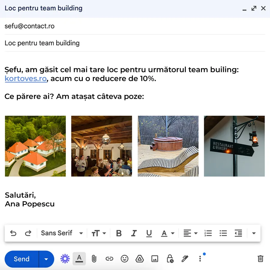 E-mail képernyő hatású hirdetés kreatív céges csapatépítésre